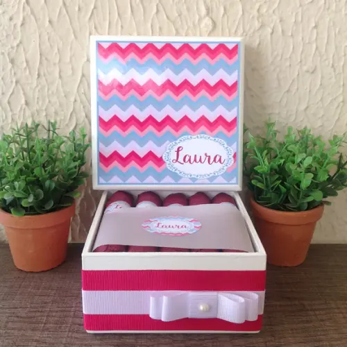 Mini Caixa de Charutos Chocolate Chevron