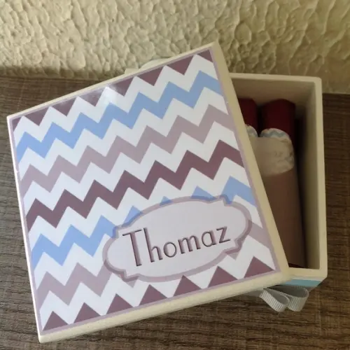 Mini Caixa de Charutos Chocolate Chevron