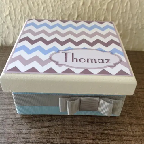 Mini Caixa de Charutos Chocolate Chevron