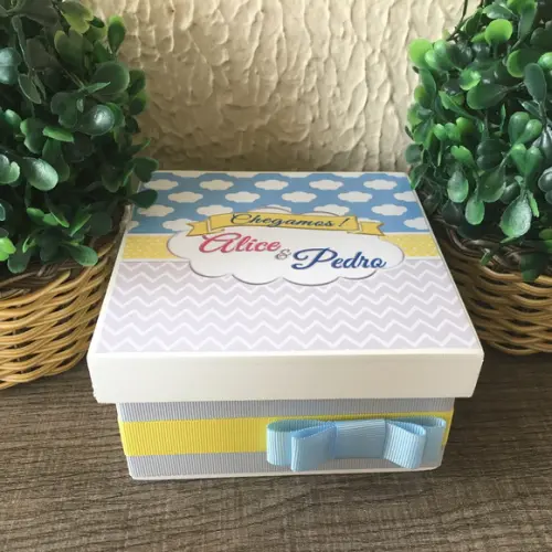 Mini Caixa de Charutos Chocolate Gêmeos