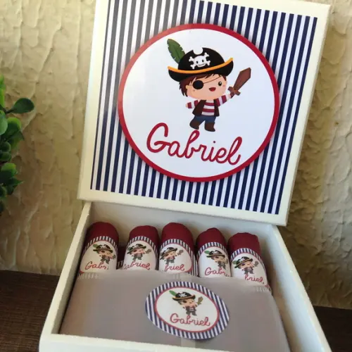 Mini Caixa de Charutos Chocolate Pirata