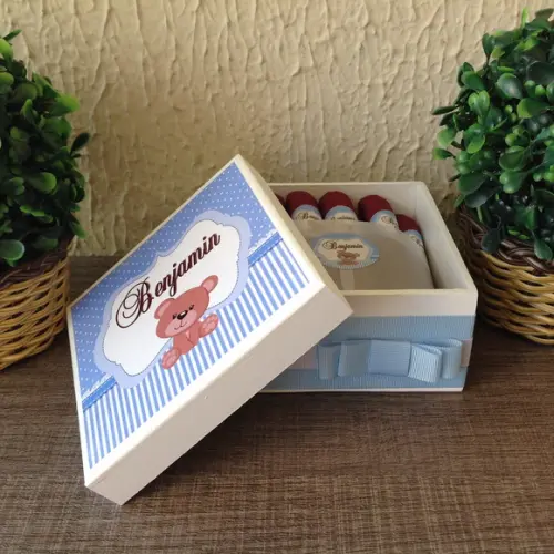 Mini Caixa de Charutos Chocolate Ursinho