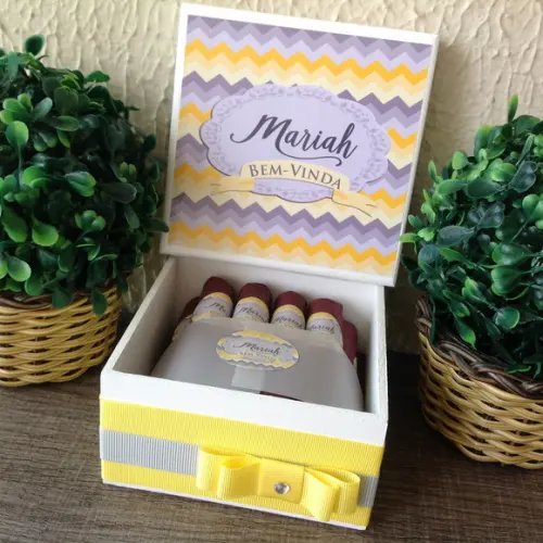 Mini Caixa de Charutos Chocolate yellow