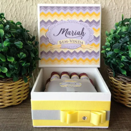 Mini Caixa de Charutos Chocolate yellow
