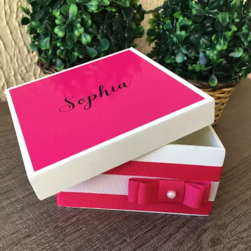 Mini Caixa mdf Personalizada - Modelo Luxo