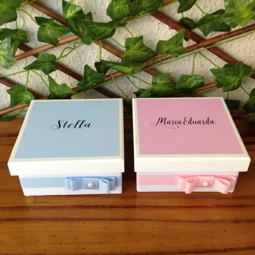 Mini Caixa mdf Personalizada.- Modelo Luxo