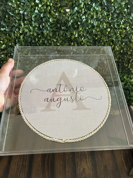 Quadro Porta Maternidade Acrílico Clean 25x25