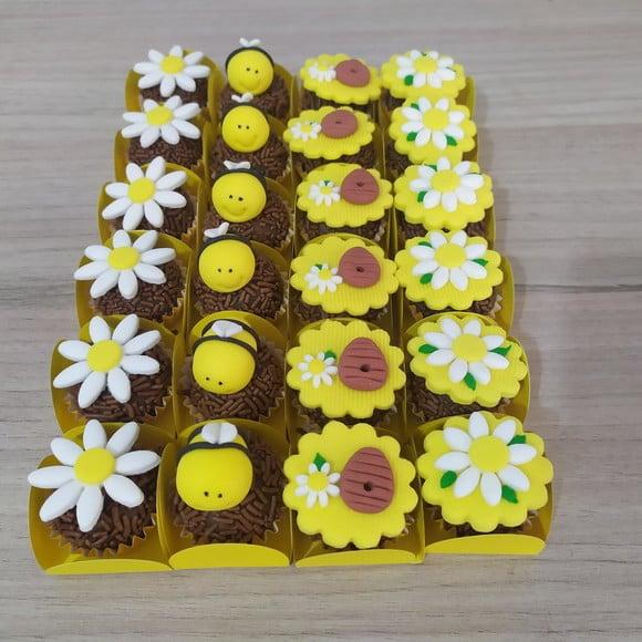 Aplique de Pasta Americana Abelhinha para Brigadeiros/trufas