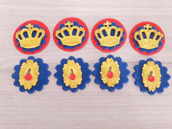 Aplique de pasta americana Branca de Neve para pirulito
