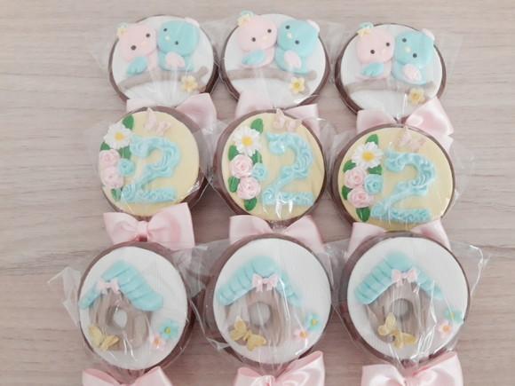 Aplique de pasta americana Jardim para pirulito/cupcake