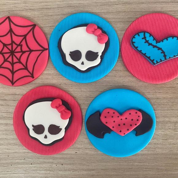 Aplique de Pasta Americana Monster High p/ Pirulito/cupcake