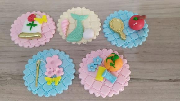Aplique De Pasta Americana Princesas Disney Para Cupcake