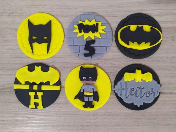 Aplique Em Pasta Americana Batman Para Pirulito/cupcake