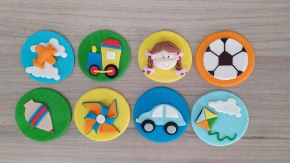 Aplique em Pasta Americana Brinquedos para Pirulito/cupcakes