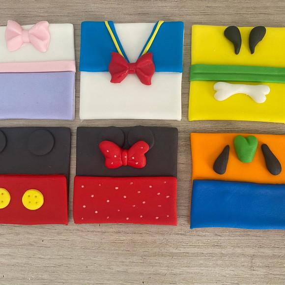 Aplique em Pasta Americana Turma do Mickey para Pão de Mel