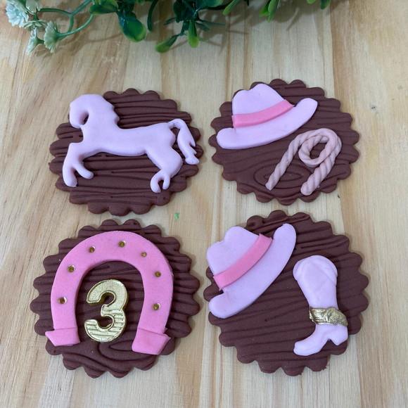 Aplique Pasta Americana Boiadeira para Pirulito/cupcake