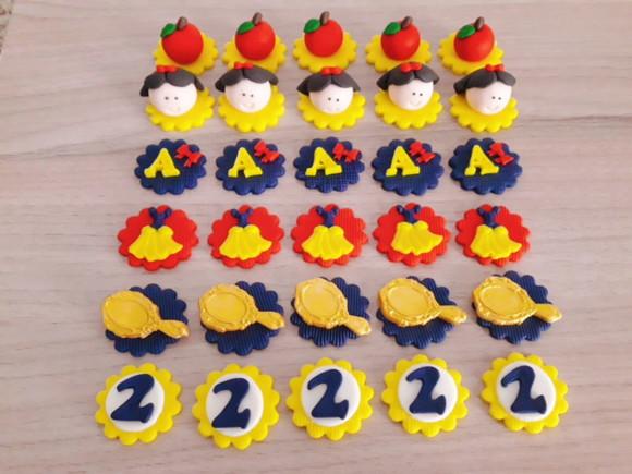 Aplique pasta americana Branca de Neve