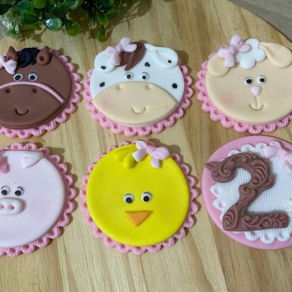 Aplique Pasta Americana Fazendinha Pirulito/cupcake