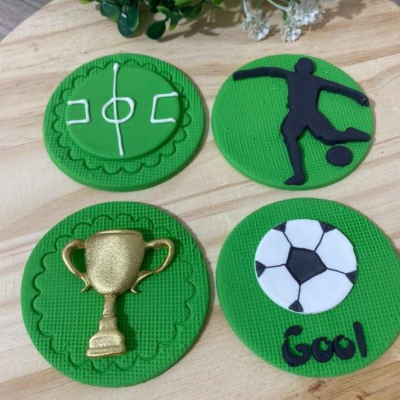 Aplique Pasta Americana Futebol para Pirulito/cupcake