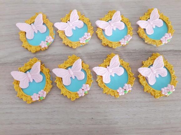 Aplique pasta americana Jardim para pirulito/cupcake
