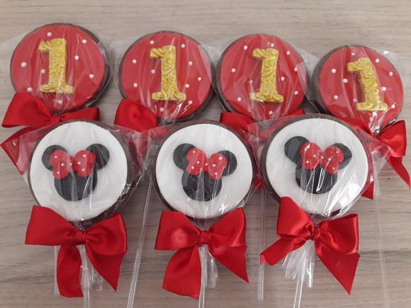 Aplique pasta americana Minnie para pirulito