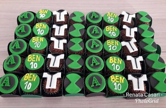 Aplique pasta americana para cupcake/brigadeiro Ben 10