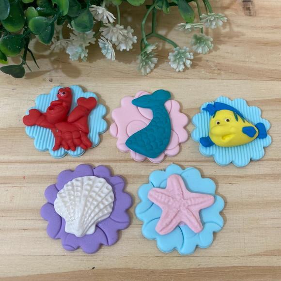 Aplique Pasta Americana Pequena Sereia para Brigadeiro/trufa