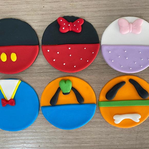 Aplique Pasta Americana Turma do Mickey p/ Pirulito/cupcake