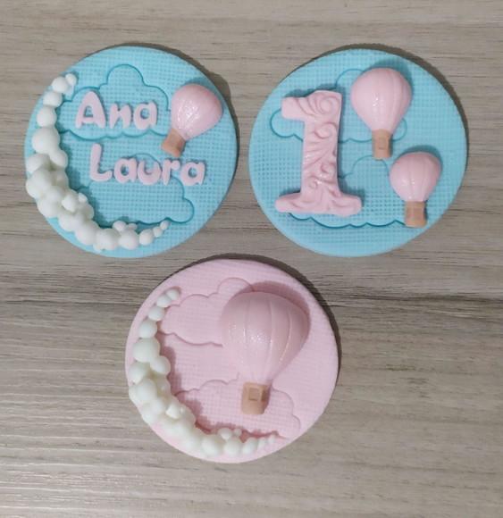 Apliques de Pasta Americana Balão para Pirulito/cupcake