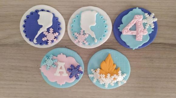 Apliques de Pasta Americana Frozen para Pirulito/cupcake