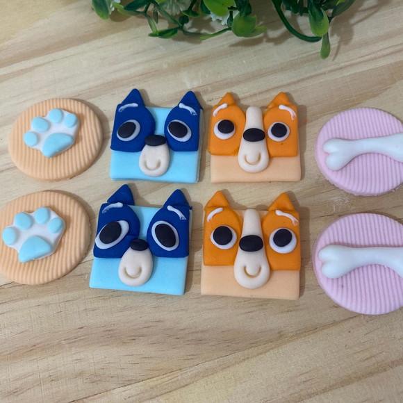 Apliques de Pasta Americana Bluey para Brigadeiro/trufas