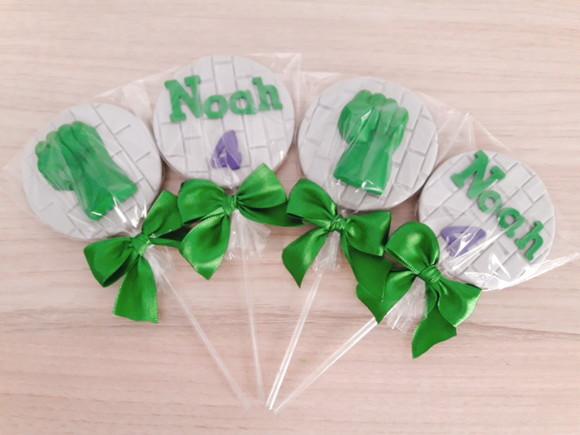 Pirulito de chocolate Personalizado Hulk