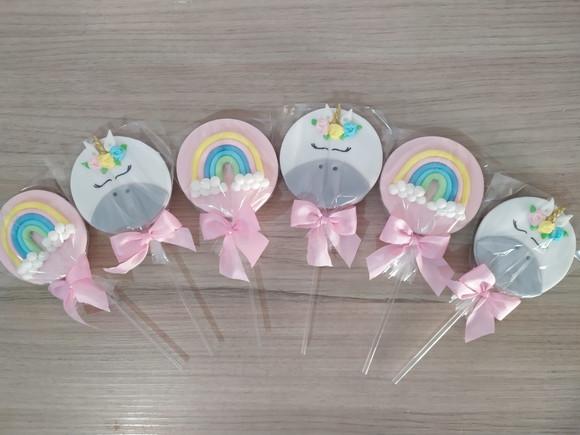 Pirulito de chocolate Personalizado Unicórnio