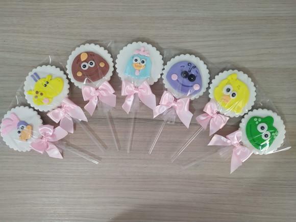 Pirulito de chocolate Personalizado Galinha Pintadinha