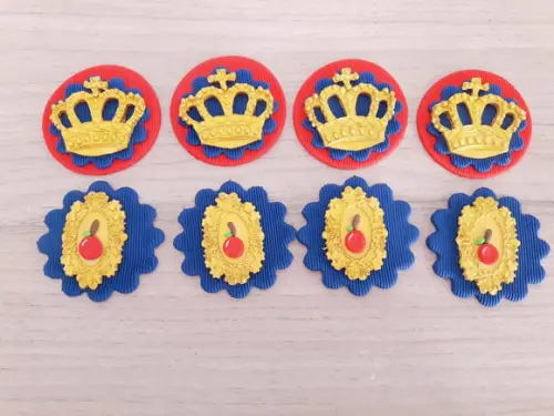 Aplique de pasta americana Branca de Neve para pirulito