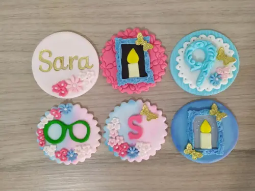 Aplique de Pasta Americana Encanto para Pirulito/cupcake