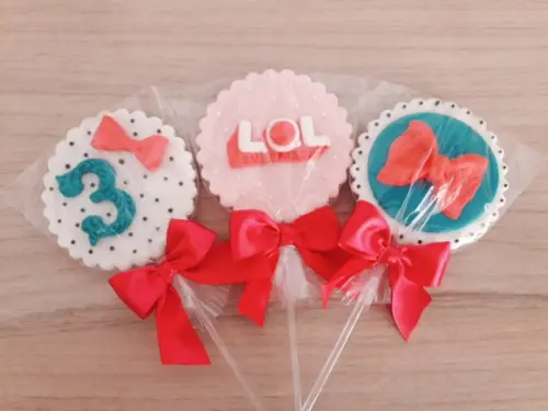 Aplique de Pasta Americana Lol para Pirulitos/cupcake