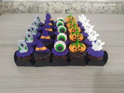 Aplique em Pasta Americana Hallowen para Docinhos
