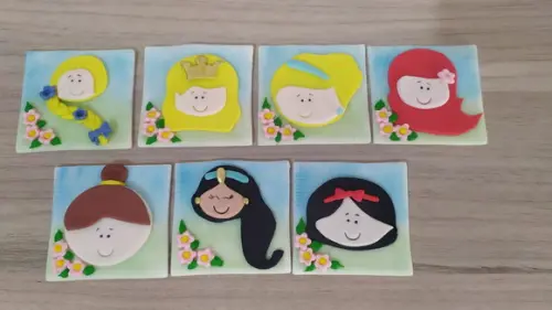 Aplique Em Pasta Americana Princesas Disney Para Pão De Mel