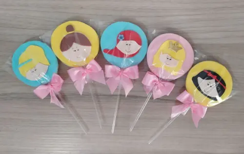 Aplique Em Pasta Americana Princesas Disney Para Pirulito