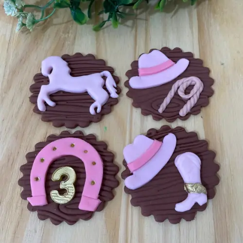 Aplique Pasta Americana Boiadeira para Pirulito/cupcake