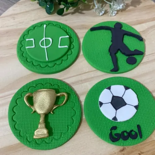Aplique Pasta Americana Futebol para Pirulito/cupcake