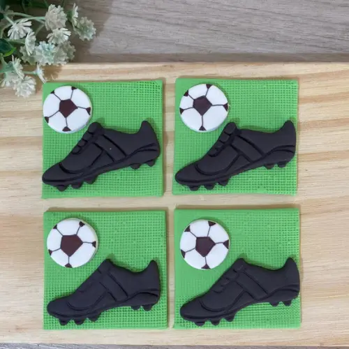 Aplique Pasta Americana Futebol para Pão de Mel
