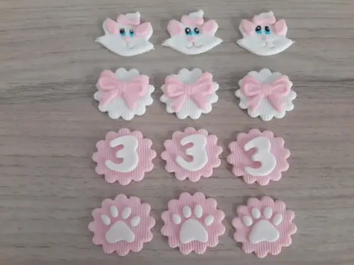 Aplique pasta americana Gatinha Marie para brigadeiros