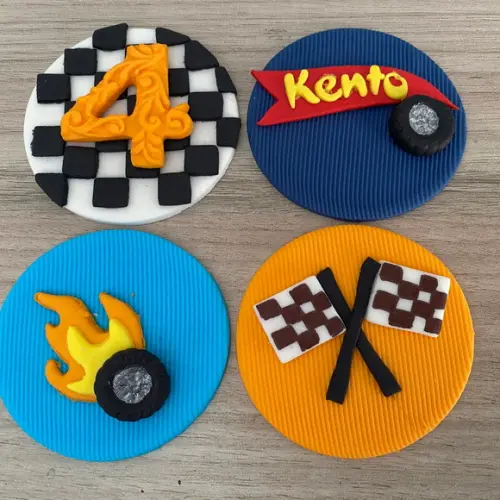 Aplique Pasta Americana Hot Wheels para Pirulito/cupcake