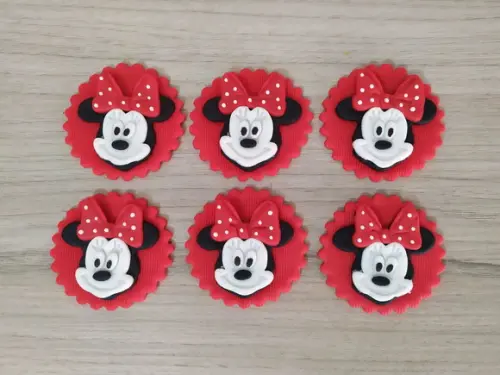 Aplique pasta americana Minnie para pirulito