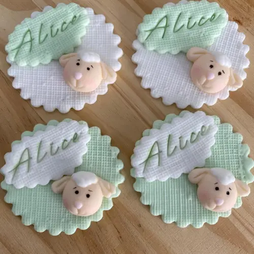 Aplique Pasta Americana Ovelinha para Pirulito/cupcake
