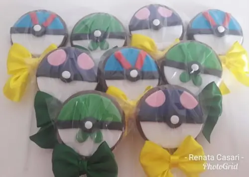 Aplique pasta americana Pokemon para pirulito