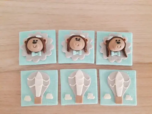 Aplique Pasta Americana Urso Baloeiro para Pão de Mel