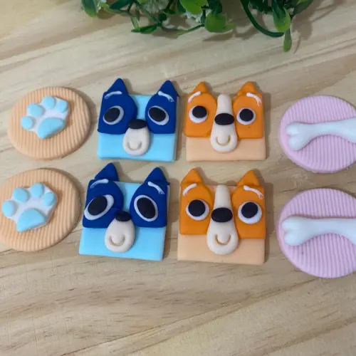 Apliques de Pasta Americana Bluey para Brigadeiro/trufas